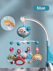 1 件婴儿床摇铃，带音乐、灯光和投影，45° 科学角度防止斜视，360° 可旋转，出牙玩具，温暖夜灯，梦幻投影，教育、安抚玩具，感恩节、圣诞节、生日礼物