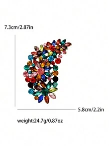 大码女士水晶花朵胸针，适合搭配派对礼服，情人节礼物 - 大水晶胸針 - 查看 10