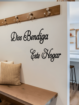 1 pieza Bendición de Dios Versículo bíblico Pegatinas de pared Texto negro Frase inspiradora Pegatina de pared para sala de estar, dormitorio, comedor, decoración del hogar Autoadhesiva, pintura extraíble, impermeable, calcomanía de vinilo para decoraciones del hogar, artículos de decoración de primavera para renovar su hogar, pegatinas de decoración de ramas