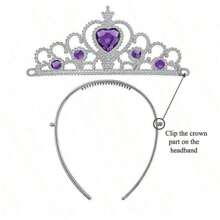 1/4/6件套公主裙配饰美人鱼假发公主假发皇冠手套项链套装，圣诞节