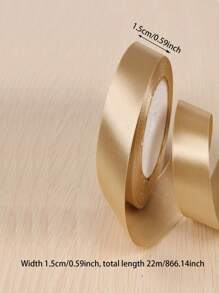 22m Champagne Gold Wedding Decoration Ribbon With Flower Wrapping Bowknot Ribbon Gift Box Silk Ribbon, Back To School Valentine Day