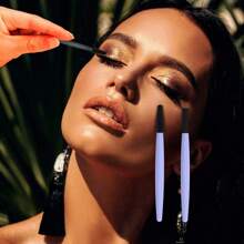 Kit de cepillo y peine de pestañas de silicona reutilizable, herramienta de extensión de pestañas profesional de maquillaje con estuche portátil, cepillo de cejas, cepillo de sombra de ojos, spoolie, cepillo spoolie