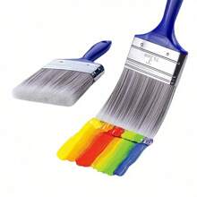 Set de 6 piezas Pinceles multiusos para pintar paredes, cerdas suaves de PET, duraderos, con mango de ABS, herramientas para pintura al óleo y decoración del hogar