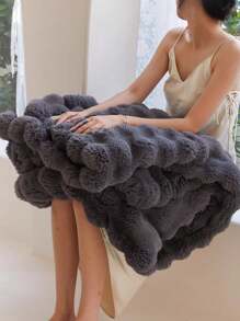 1 pieza Manta suave y esponjosa, manta de felpa súper cálida y suave, adecuada para dormitorio, oficina, camping, viaje, decoración del hogar, gran regalo
