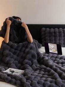 1 pieza Manta suave y esponjosa, manta de felpa súper cálida y suave, adecuada para dormitorio, oficina, camping, viaje, decoración del hogar, gran regalo