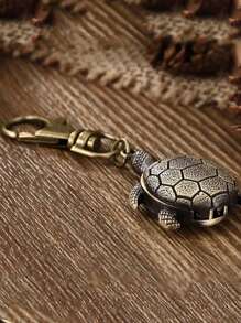 1pc Cute Turtle Shape Pocket Watch Vintage Bronze Keychain,Novelty Quartz Watch Keychain Pendant Bag Accessories Creative Gift Nurse Watch,Valentine'S Day Gifts,Gifts For Friends Key Chain Charms,Souvenir Gift For Xmas Birthday