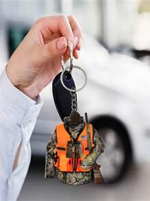 2D Acrylic Hunting Themed Keychain, Perfect Gift For Hunting Enthusiasts, Suitable For Personalized Dog Keychains On Thanksgiving, Christmas And Halloween - Lightweight Backpack Hanging Accessory, Ideal For Party And Birthday Gifts Car Accessories Bag Charm Backpack For School Cute Goth Y2k Bag Accessories Lanyards With Id Holder Car Accessories Bag Charms - Multicolor - View 5