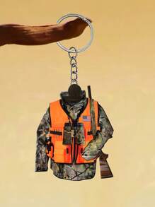 2D Acrylic Hunting Themed Keychain, Perfect Gift For Hunting Enthusiasts, Suitable For Personalized Dog Keychains On Thanksgiving, Christmas And Halloween - Lightweight Backpack Hanging Accessory, Ideal For Party And Birthday Gifts Car Accessories Bag Charm Backpack For School Cute Goth Y2k Bag Accessories Lanyards With Id Holder Car Accessories Bag Charms - Multicolor - View 4