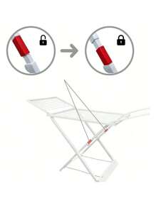 Tendedero Plegable Blanco Con Alas - Resina Sistent - Cierre De Seguridad - Resistente Al Sol Y A La Intemperie, Incluye 20 Clips(180x108x55cm) - Grün - 查看 8