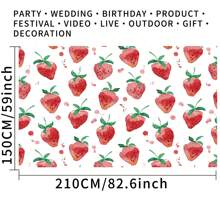 1 tấm phông nền chụp ảnh dâu tây đỏ, vải polyester màu nước màu hồng, biểu ngữ tiệc mừng Giáng sinh 59x39,3/82,6x59 inch, phông nền chụp ảnh trực tiếp trong nhà ngoài trời cho studio Giáng sinh - Nhiều màu - Xem 14