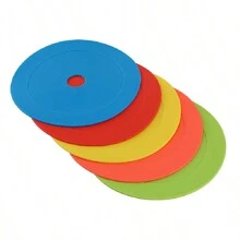25pcs Flat Design Marker Discs In 5 Colors For Football/Basketball Court, Mixed Colors - Multicolor - View 6