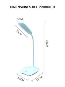 1 Pieza Lámpara Led De Escritorio Ajustable Recargable Por Usb , Para Lectura - Azul - Ver 11