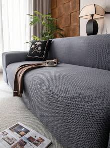 1 st elastische all-inclusive jacquard effen kleur bankhoes, minimalistisch ontwerp huisdiervriendelijk antislip anti-vuil anti-kras, geschikt voor lente, zomer, herfst, winter, machinewasbaar, woningdecoratie, vakantiedecoratie