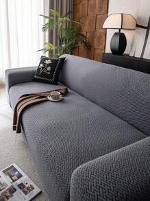 1 st elastische all-inclusive jacquard effen kleur bankhoes, minimalistisch ontwerp huisdiervriendelijk antislip anti-vuil anti-kras, geschikt voor lente, zomer, herfst, winter, machinewasbaar, woningdecoratie, vakantiedecoratie