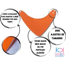 Kit 3 Babadores Bandana Atoalhado Bebê Algodão Babador com Botões 2 Regulagens