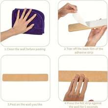 5/3/1pc Message Board, Felt Pin Board Bar Strips, Bulletin Board For Offices Home Wall Decoration, Notice Board Self Adhesive Bulletin Board Strips Pins For Paste Notes, Photos Gifts Birthday Graduation