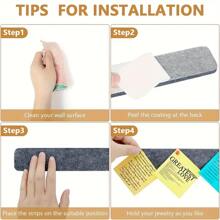 5/3/1pc Message Board, Felt Pin Board Bar Strips, Bulletin Board For Offices Home Wall Decoration, Notice Board Self Adhesive Bulletin Board Strips Pins For Paste Notes, Photos Gifts Birthday Graduation