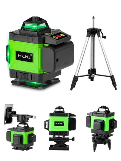 ONEVAN Niveles láser 4D de 16 líneas, herramienta de nivelación de medición autonivelante, 360 Horizontal, Vertical, línea verde
