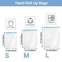 Travel Storage Bags, Vacuum Bags For Travel Organizer Space Saving Compression Bags For Suitcases, Travel Essentials No Vacuum Needed, Travel Accessories For Packing Travel Storage Bags For Clothes Underwear Clothing Organiser