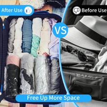 Travel Storage Bags, Vacuum Bags For Travel Organizer Space Saving Compression Bags For Suitcases, Travel Essentials No Vacuum Needed, Travel Accessories For Packing Travel Storage Bags For Clothes Underwear Clothing Organiser