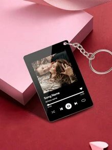 1 件定制照片钥匙扣、个性化雕刻歌曲名称钥匙扣、个性化照片钥匙扣、个性化歌曲名称亚克力钥匙扣、口袋中定制照片钥匙扣、生日礼物、周年纪念礼物、情人节礼物、父亲节礼物、毕业礼物、图形印刷 - 彩色 - 查看 6
