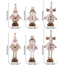 1 件全新可伸缩圣诞老人小雕像，创意北欧风格圣诞娃娃，桌面装饰饰品，圣诞树装饰，圣诞氛围道具，餐厅装饰，农舍装饰，圣诞节 - 彩色 - 查看 3