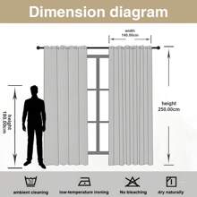 Elegant Gradient Tulle Curtains, 2 Pieces, 140x250cm, Light And Light Translucent Design, Provide Privacy, Control Light, Modern Minimalist Style, Silent Installation Design, Enhance The Home Atmosphere, Suitable For Living Room Bedrooms - White 1+Black 25B - View 3