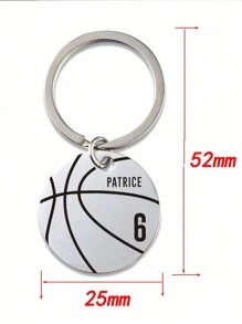 Porte-clés personnalisé avec gravure de nom de basket-ball personnalisé pour hommes et femmes. Porte-clés en acier inoxydable personnalisé avec lettres à la mode, style sportif. Cadeau de la fête des pères pour les amis. Mode, décontracté, vintage, vieux argent, sobre, personnalisé, fournitures scolaires, rentrée scolaire, cadeaux scolaires, pour le bureau, pour l'école, pour la classe, pour les cadeaux d'enseignants, pour l'université, pour les collègues, pour les chambres d'étudiants, pour les enseignants, pour les garçons et les filles, pour les adolescents, les élèves de collège, les élèves de lycée, les étudiants universitaires, les étudiants de première année, les étudiants de deuxième année, les étudiants de premier cycle