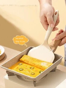 1 Thìa Nhà Bếp Bằng Silicon Hai Màu Cho Tamagoyaki Với Cạnh Rộng Và Lớp Phủ Chống Dính, Dụng Cụ Làm Bánh Chịu Nhiệt Độ Cao - Nhiều màu - Xem 9