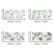 4pcs Bohemian Style Wild Flowers UV DTF Cup Sticker, Adhesive, Suitable For 16oz Glass Jars - DIY Packaging Stickers