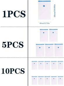 1 件旅行真空压缩袋，防水真空收纳袋，用于衣物、床上用品、行李整理，适用于衣物和被子存放 - 藍色 - 查看 11