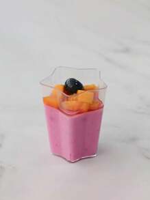 10个/20个一次性塑料创意迷你星形慕斯杯布丁杯提拉米苏杯果冻甜品杯无盖