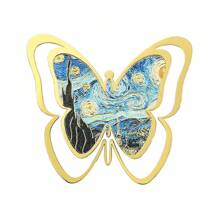 A Vivid And Beautiful Oil Painting Butterfly Metal Book Clip Bookmark, The Warmest Reading Gift For Loved Ones, Suitable For Marking On Study And Office Pages.