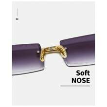 set 3piezas gafas de sol novedades  rectangular sin montura de moda para unisex - Multicolor - Ver 5