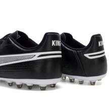 Puma KING MATCH MG Football Shoes, Spikes Soccer Shoes Low-Cut Athletic Shoes For Youth, Adult, Students - Black-puma White - View 6