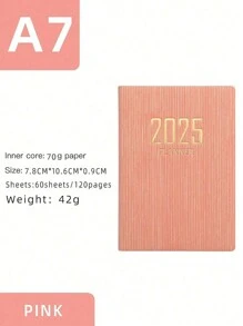 2025 A7 Planner Notebook, Weekly Planner With Daily Schedule, Mini Portable Diary Notebook, PU Leather Cover, English Planner With To-Do List, Tasks, Expense Tracker, And Meal/School Supplies Organizer - Multicolor - View 11