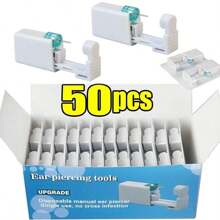 1PC Disposable Ear Piercing Gun With Built-In Earrings Stud-Safety Self Ear Piercing Device - Second Generation Ear Piercer_50 Pieces - View 11