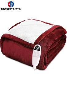 Electric Heated Throw Blanket, 72" X 84" Soft Fleece Electric Blanket, 6 Heat Levels & 1-10 Hours Timer Auto Off, Over-Heat Protection,Fast Heating Blanket For Home Office Use, ETL Certified, Machine Washable - 紅色 - 查看 1