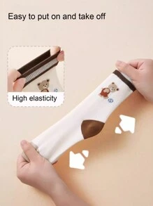 5 perechi de șosete pentru copii, șosete la jumătatea gambei pentru fete și băieți, potrivite pentru toate anotimpurile - Multicolor - Vizualizare 6