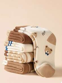 5 perechi de șosete pentru copii, șosete la jumătatea gambei pentru fete și băieți, potrivite pentru toate anotimpurile - Multicolor - Vizualizare 3