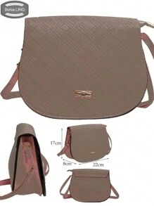 Bolsa Feminina Pequena com Alça Ajustável Envio Modelo Aleatório Sem Divisória - Marrom Claro - Visão 4