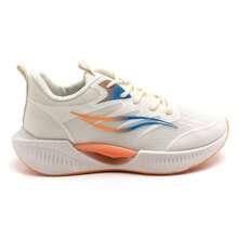 Sports Shoe With Thick Sole And Embossed Patterns - Orange - View 2