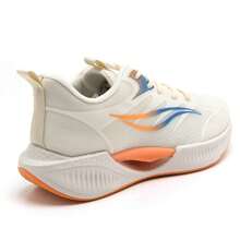 Sports Shoe With Thick Sole And Embossed Patterns - Orange - View 4