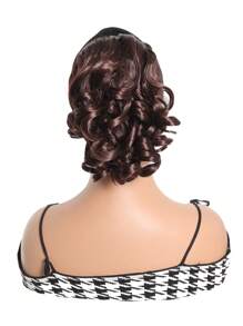 Women's Elegant Curly Wave Ponytail Clip-In Hair Extensions, Synthetic Material, Versatile Style, Suitable For Everyone - Daily Use Hair Accessories Christmas Gift - Multicolor - View 11