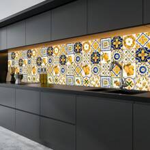 10/15/20cm 16 件/套瓷砖墙贴防水转印罩适用于浴室家具楼梯厨房 FloMural 自粘可移除壁纸礼物生日毕业房间装饰家居装饰墙壁装饰浴室装饰卧室装饰房间装饰物品客厅装饰房屋装饰家居装饰客厅墙壁艺术墙纸个性化贴纸厨房装饰 - KC-8-201 - 查看 4