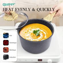 GiPP GiPP Lot de 21 casseroles et poêles avec revêtement antiadhésif en granit, sans PFOA/PFOS, poêle/wok/poêle à griller/poêle à omelette/marmite/faitout, set de casseroles pour gaz à induction, gris