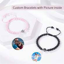 Custom Bracelet With Picture Inside Personalized Projection Bracelets With Photos Picture Bracelet Personalized Memorial Gifts