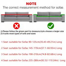 1 件泡泡纱沙发套带裙边，通用弹力沙发套，易安装沙发套，可水洗高弹力家具保护套，适用于 1/2/3/4 座 L 型沙发礼物生日毕业沙发套房间装饰客厅装饰 - 彩色 - 查看 3