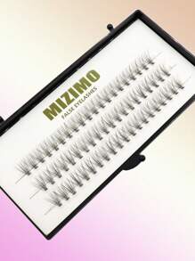 60pcs/Pack C/D Curl 10D Black Cluster False Eyelashes 9-15mm, DIY Eyelash Extension Lash Clusters, Eyelash Clusters, Individual Eyelashes, Lashes, Fake Lashes - Black - View 2
