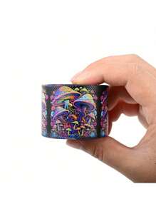 BROS Portable 4-Layer Spice Grinder, Metal Construction, 1.57/2.48", Travel-Friendly - Multicolor - View 6